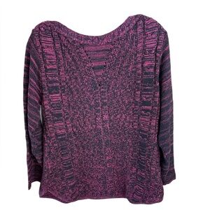 Christopher & Banks Pink and Black Knit Sweater Size P/L